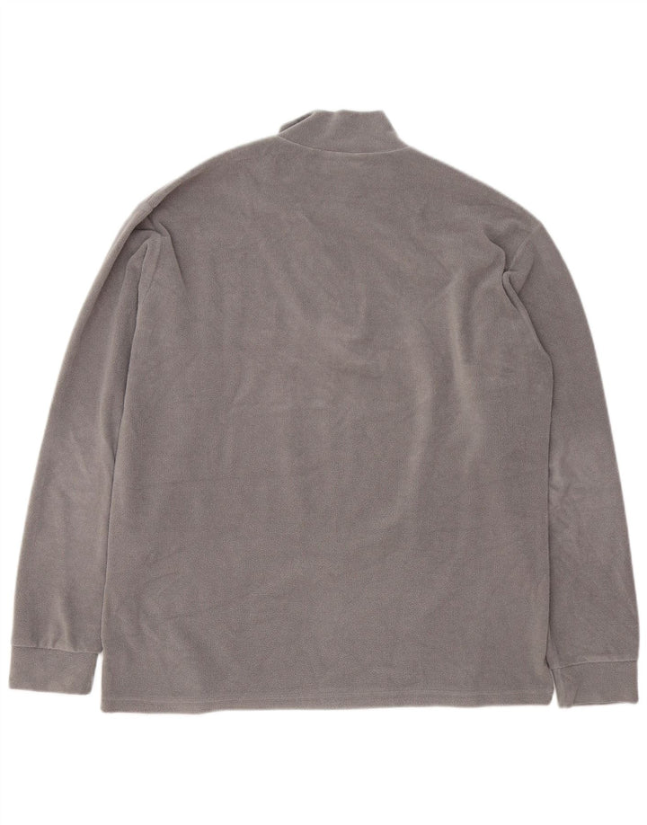 Maglione in pile da uomo FILA con zip e collo XL grigio