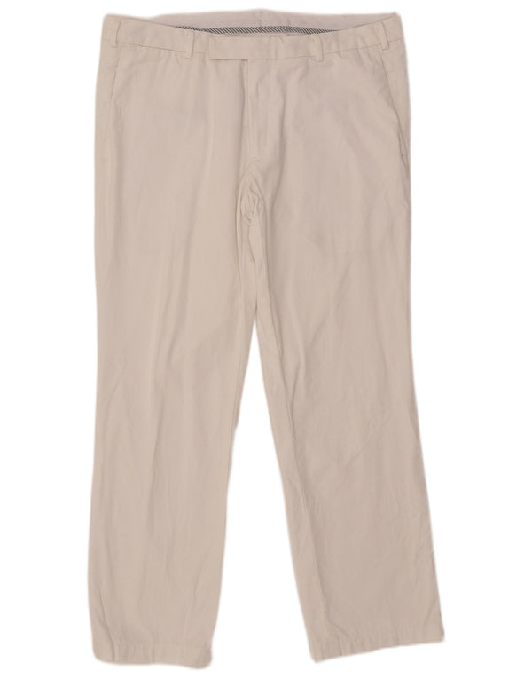 POLO RALPH LAUREN Pantaloni da abito su misura da donna W36 L34 Cotone bianco