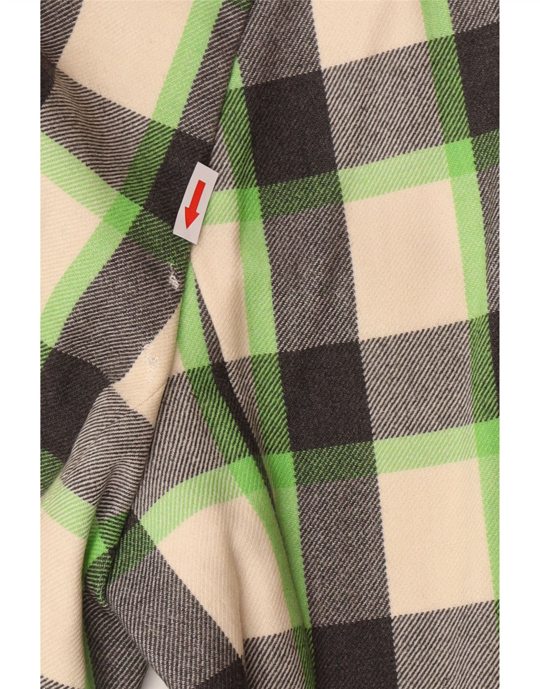 Soprabito vintage da donna UK 12 in lana vergine a quadri multicolore medio