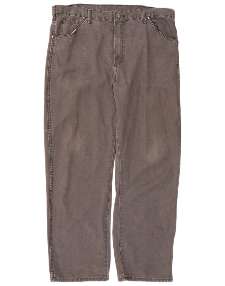 Pantaloni casual dritti da uomo Dickies W38 L30 cotone grigio