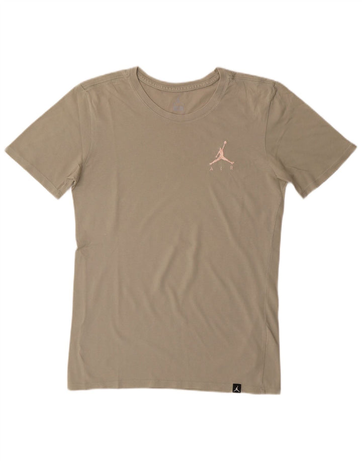T-shirt Jordan da uomo Top Small in cotone kaki