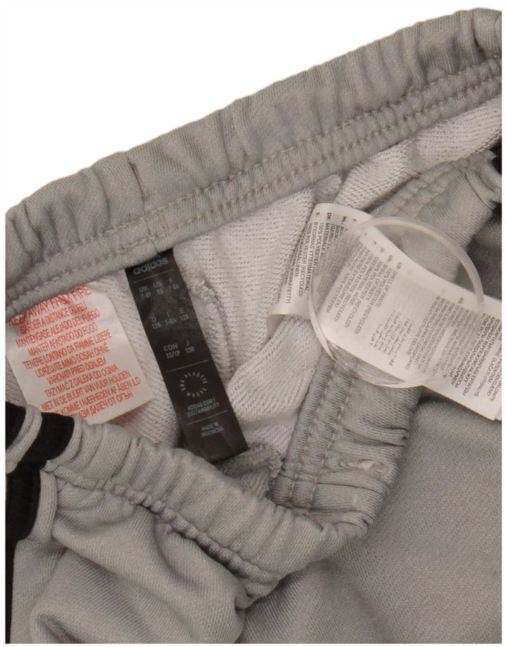 Pantaloni della tuta Adidas Aeroready da ragazzo 7-8 anni in poliestere grigio