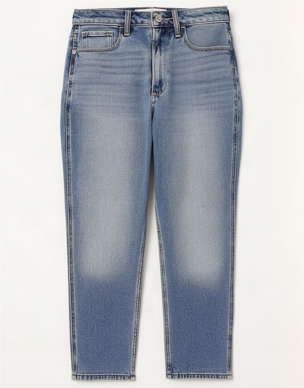 Hollister Jeans affusolati Mom a vita ultra alta da donna W26 L25 Blu Cotone