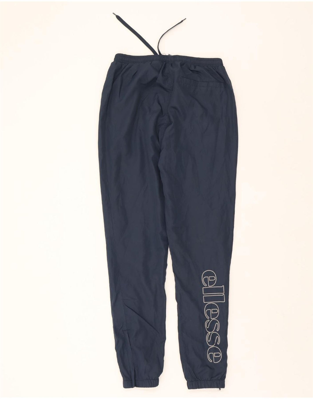 ELLESSE Mens Graphic Tracksuit Trousers Joggers Small  Navy Blue Polyester Vintage Ellesse and Second-Hand Ellesse from Messina Hembry 