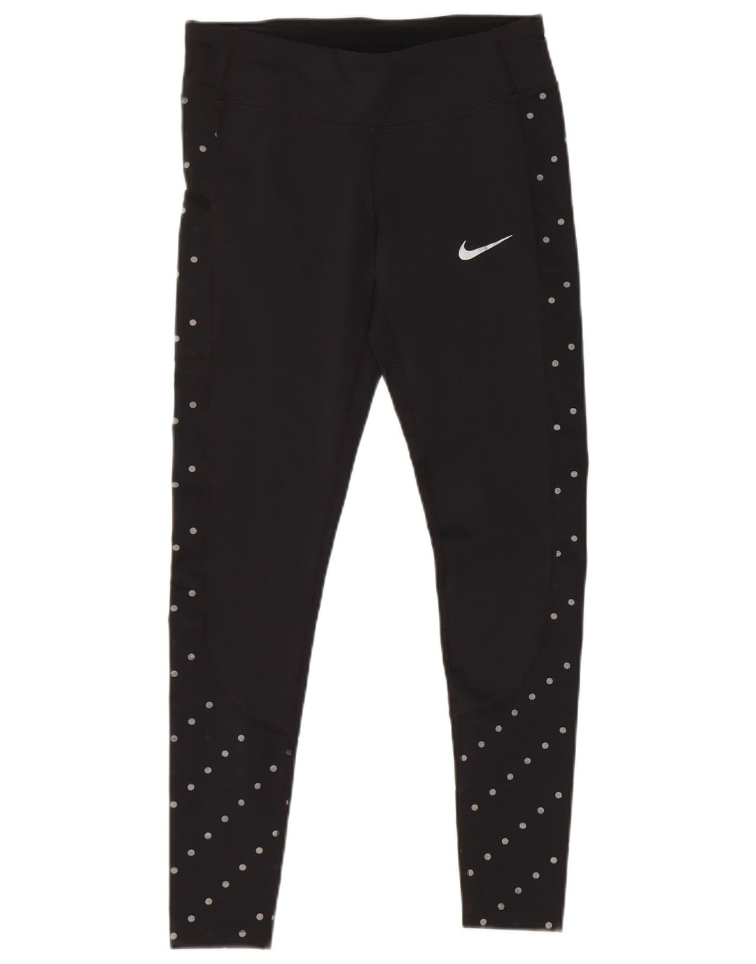 Leggings Nike Dri Fit da donna UK 10 piccolo poliestere a pois neri