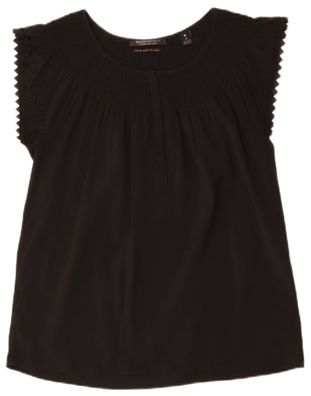 MAISON SCOTCH Camicetta da donna Top UK 14 Poliestere nero medio