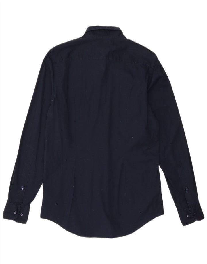 Camicia slim fit da uomo Tommy Hilfiger cotone medio blu navy