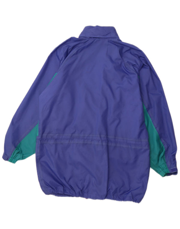 TARGET DRY Impermeabile oversize da uomo con cappuccio UK 36 Small Blue Colourblock