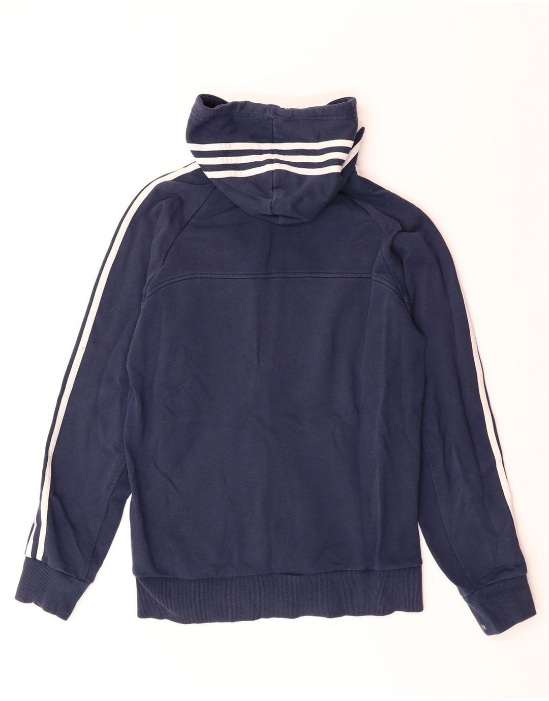 Maglione con cappuccio e zip da uomo ADIDAS piccolo in cotone blu navy
