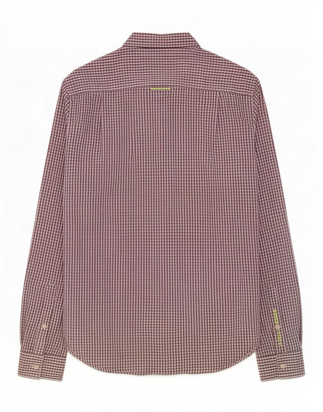Camicia da uomo Superdry piccola in cotone a quadretti viola