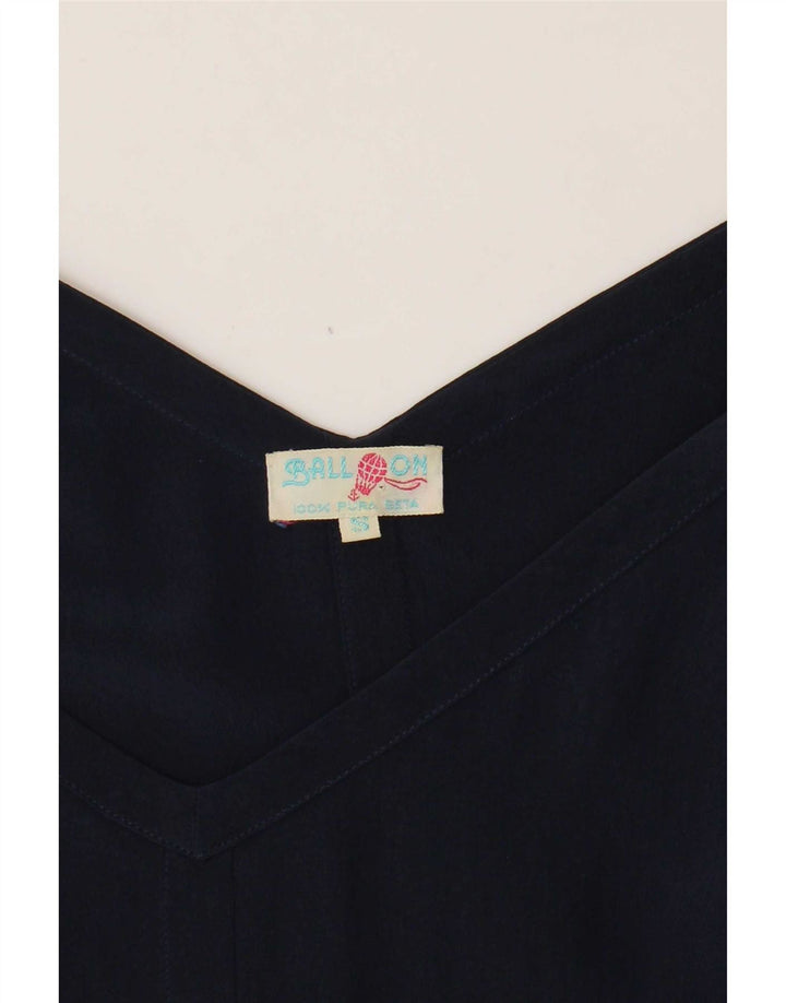 Canotta da donna Ball On UK 10 piccola in seta blu navy