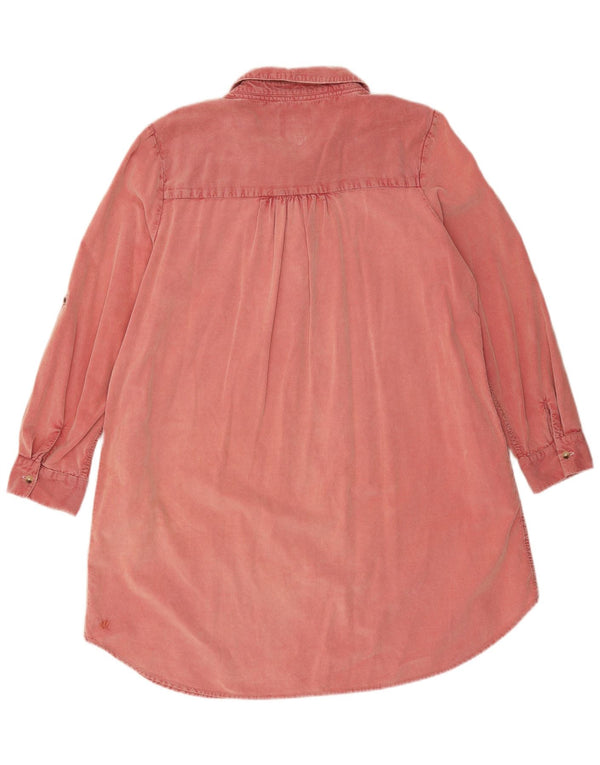 Abito polo a maniche lunghe in velluto a coste da donna Fat Face UK 18 XL cotone rosa
