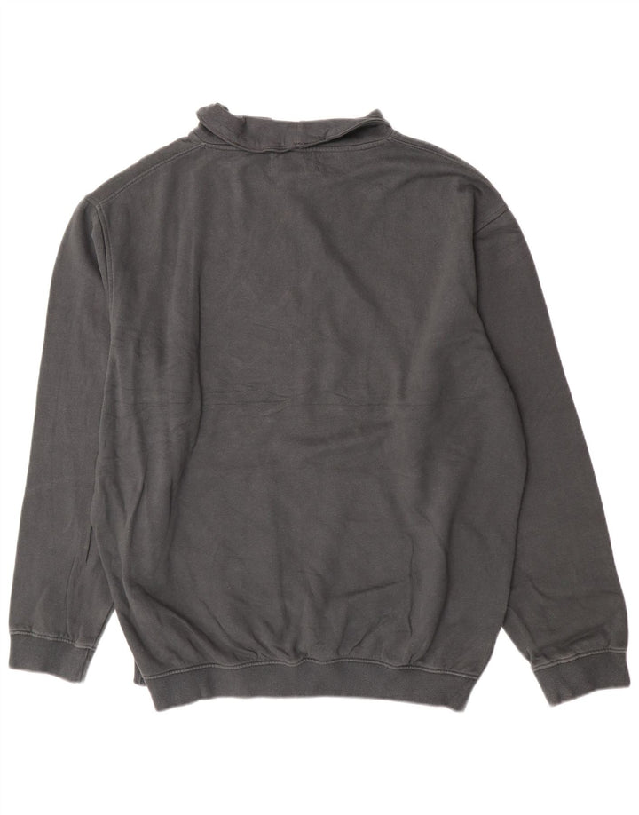 Felpa Kappa da uomo con collo alto, 2XL, cotone grigio