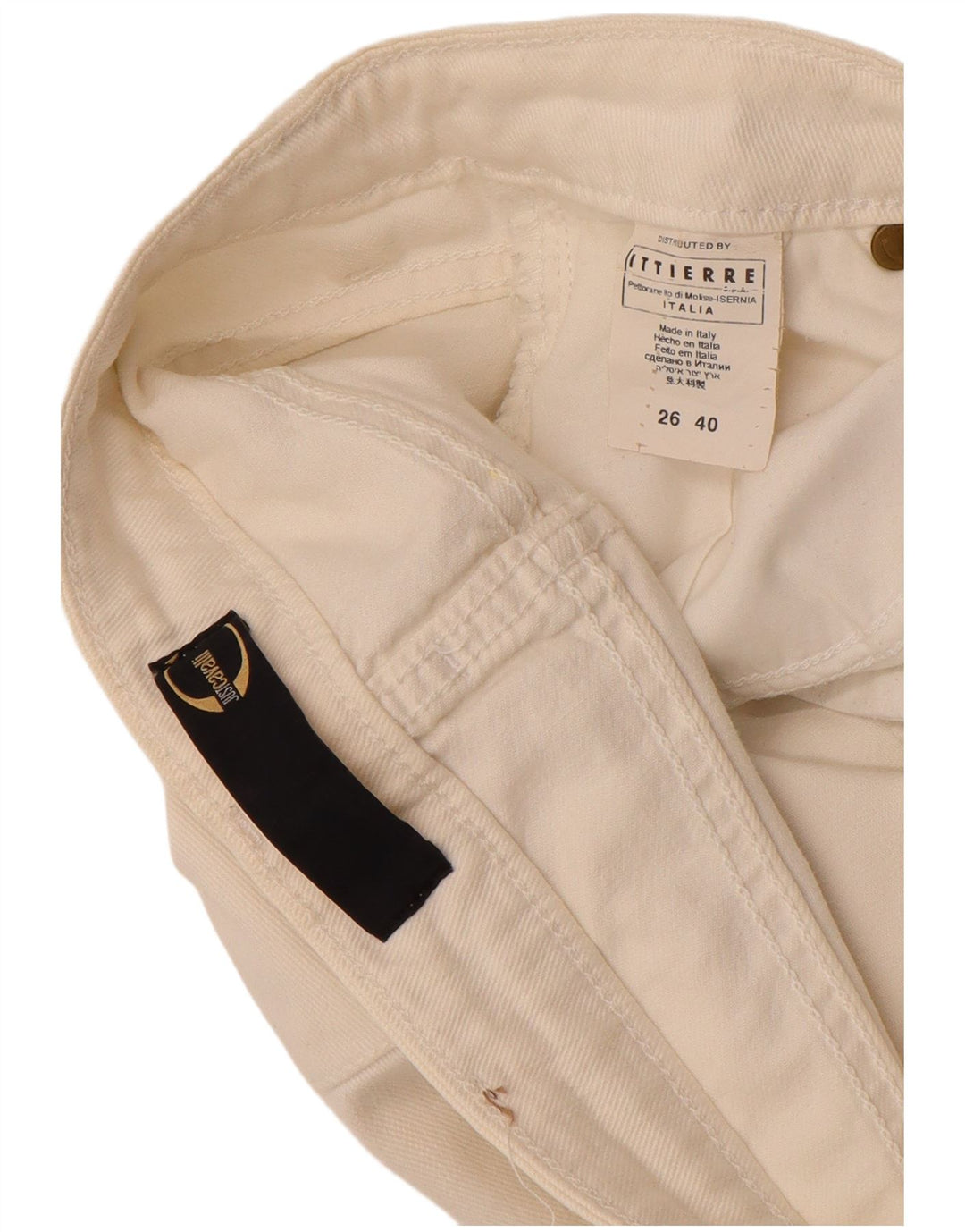 Jeans Bootcut da donna Just Cavalli W26 L30 cotone bianco