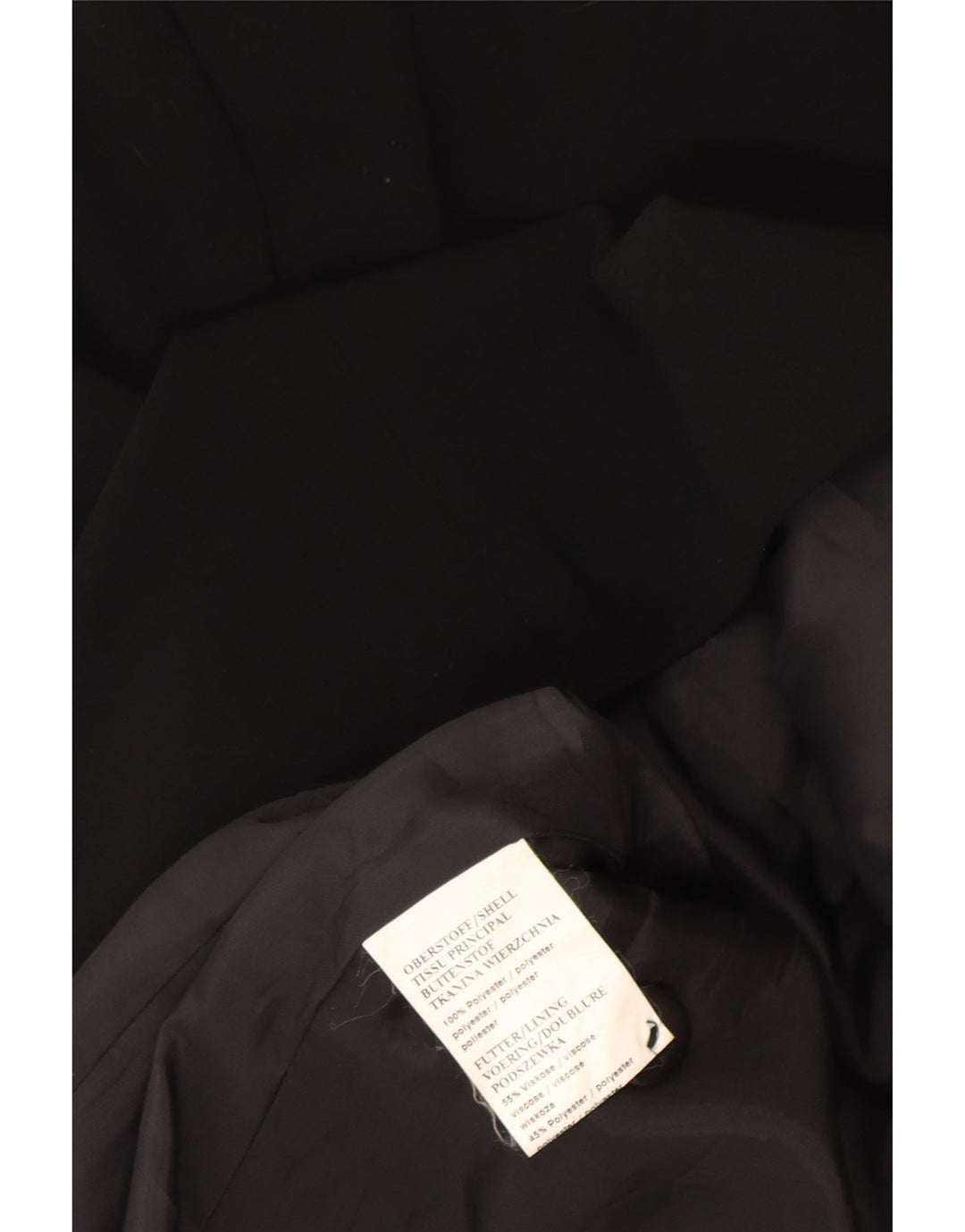 Giacca blazer da donna a 3 bottoni Marcona UK 16 grande poliestere nero