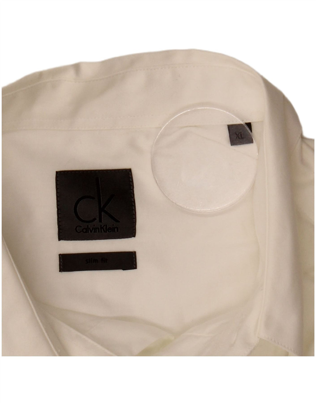 CALVIN KLEIN Camicia slim fit da uomo XL Bianca