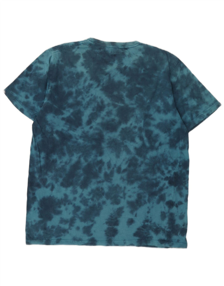 T-shirt grafica da uomo Saltrock Top in cotone tie dye blu medio