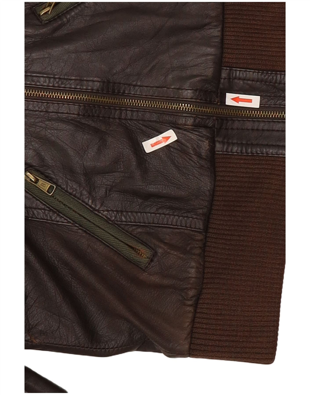 Giacca in pelle da donna Bershka UK 12 Marrone medio