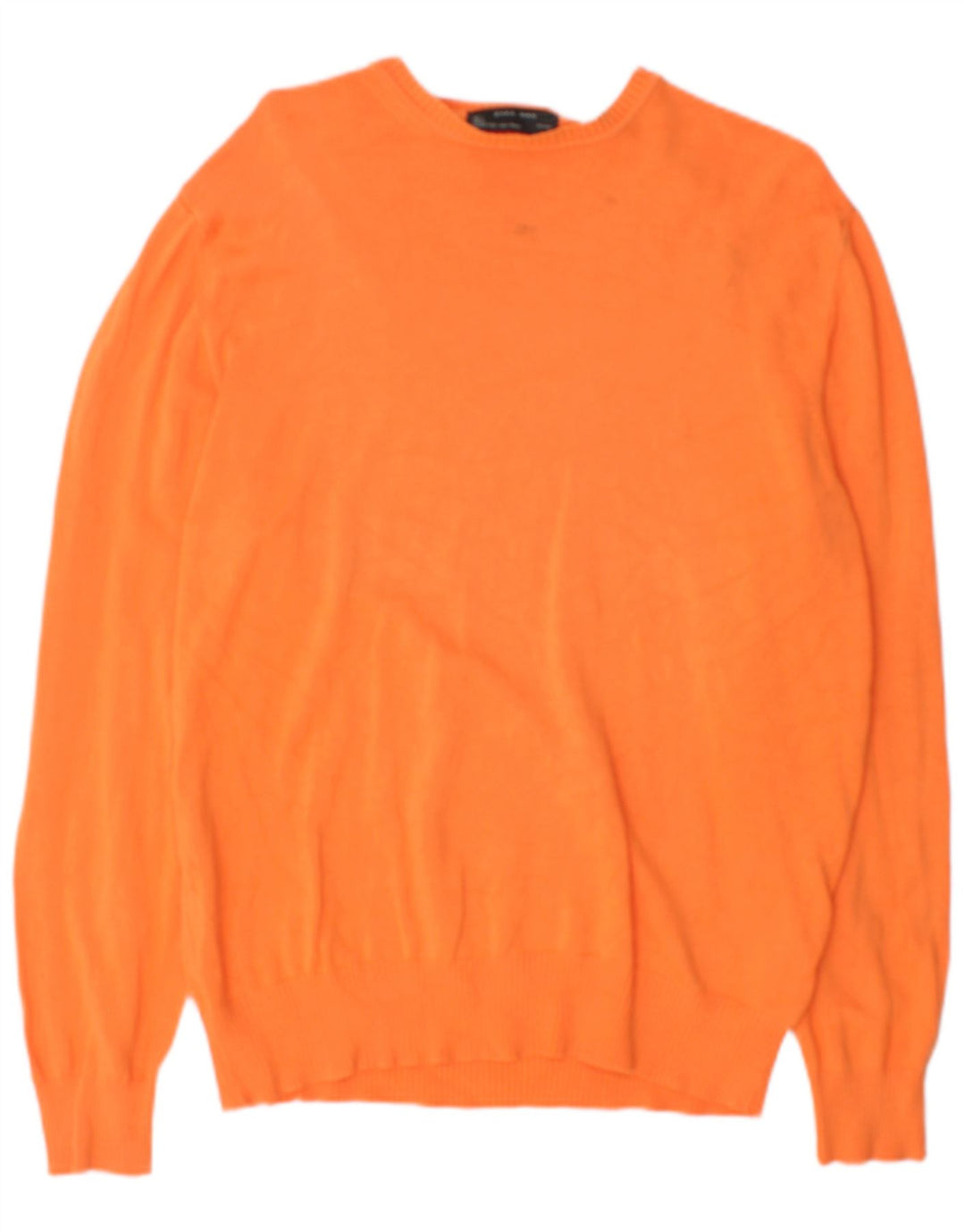 Maglione Zara da uomo con scollo a barca grande in cotone arancione