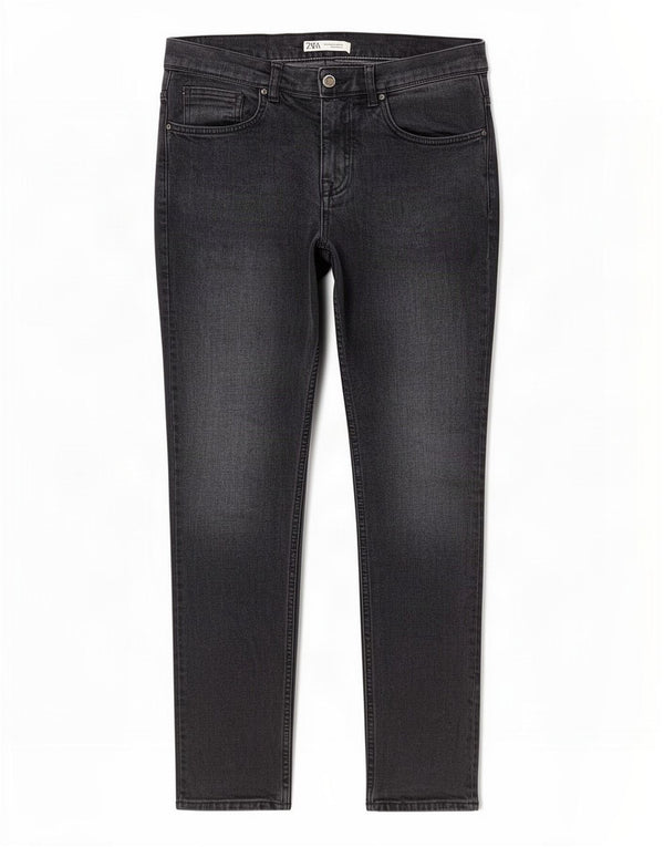 Jeans skinny da uomo Zara EU 42 Large W32 L31 Cotone grigio