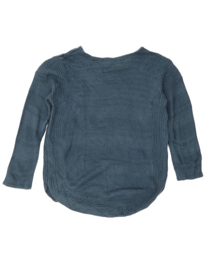 Maglione maglione oversize con scollo a barca da donna Lee UK 14 Acrilico blu medio