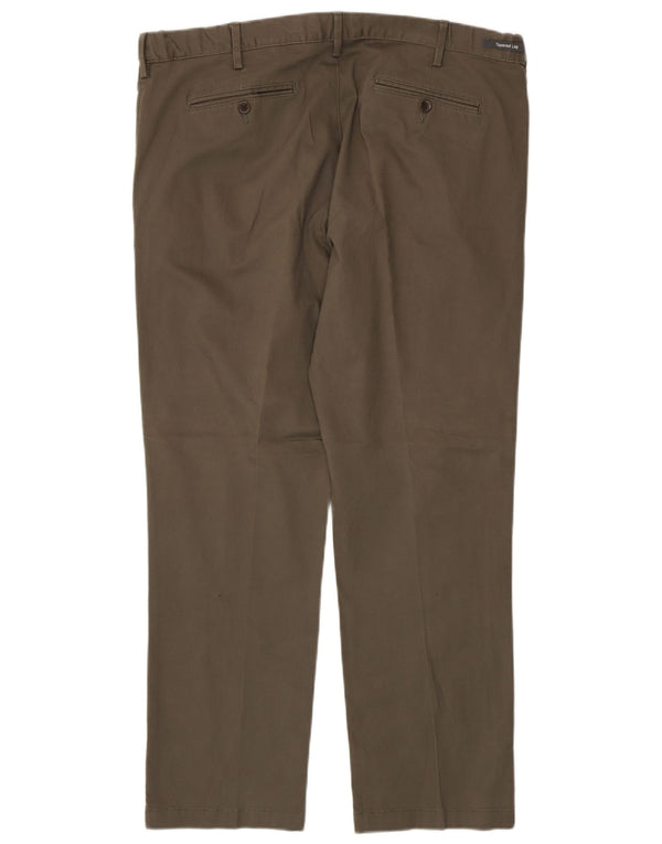 Pantaloni chino dritti da uomo Marks & Spencer W40 L31 cotone kaki