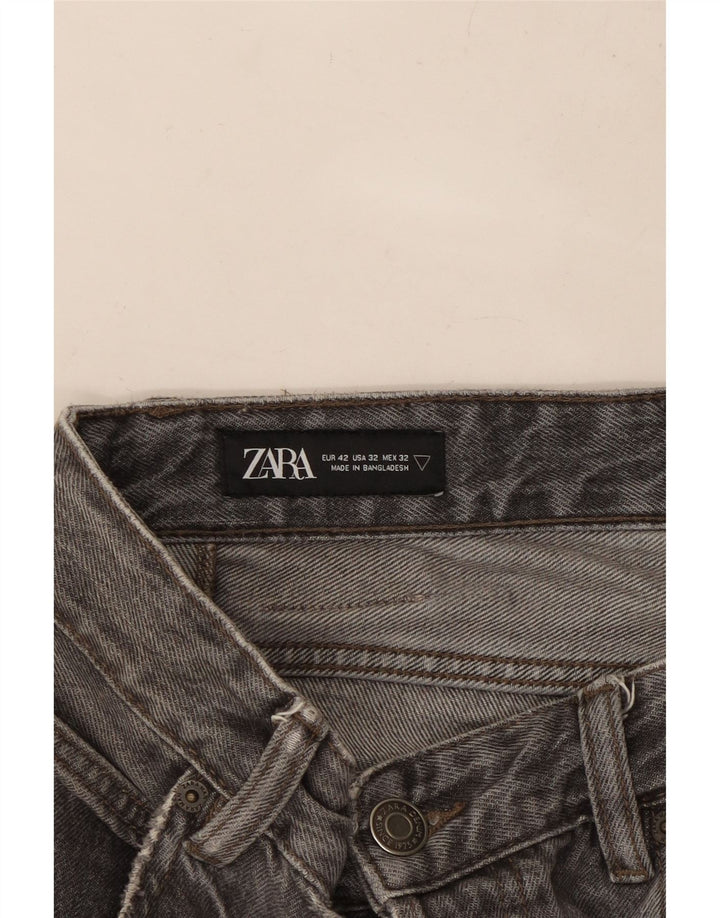 Jeans dritti da uomo ZARA EU 42 Large W32 L29 Grigio