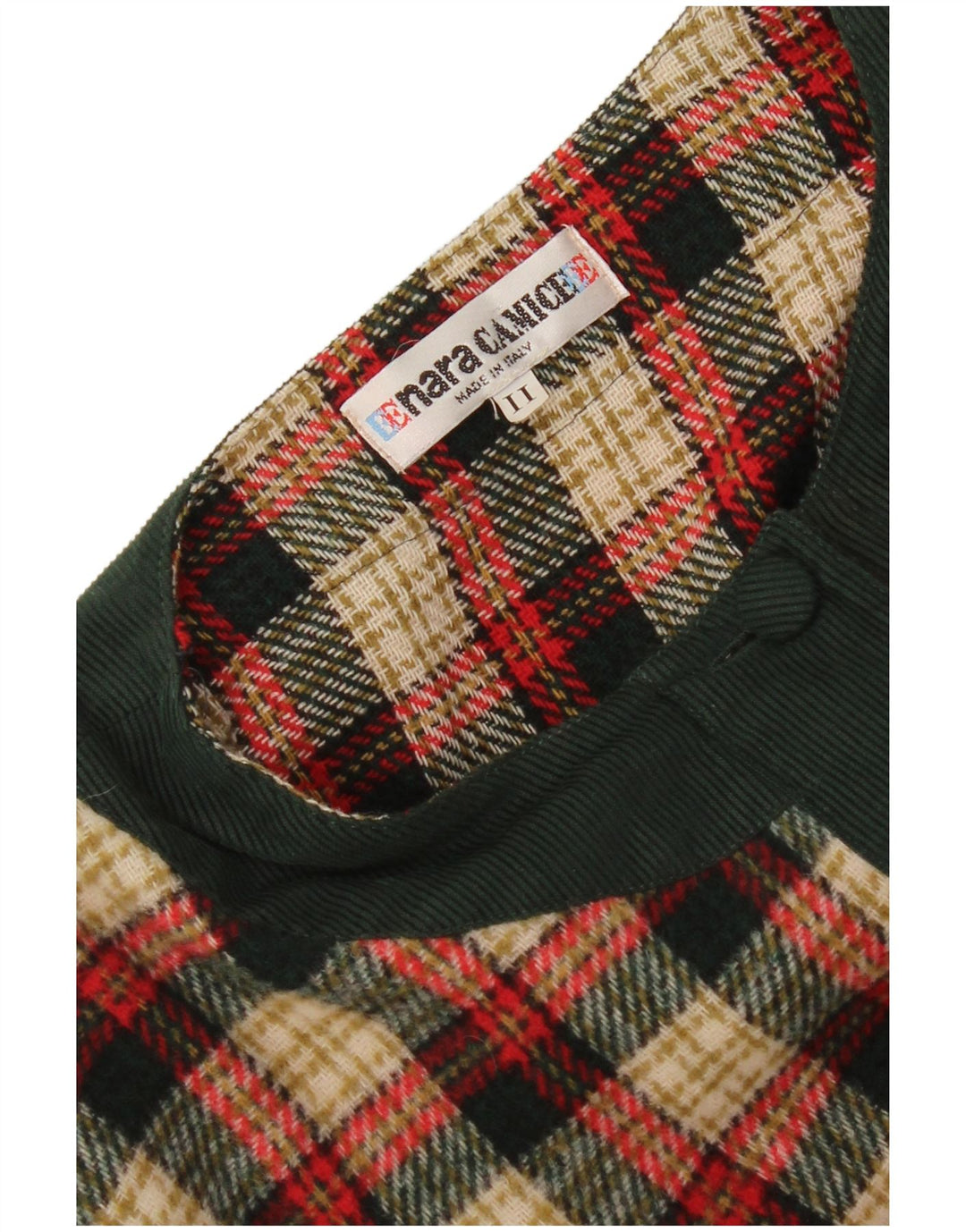 Giacca blazer corta da donna a 5 bottoni Enara Camice UK 14 medio rosso a quadri