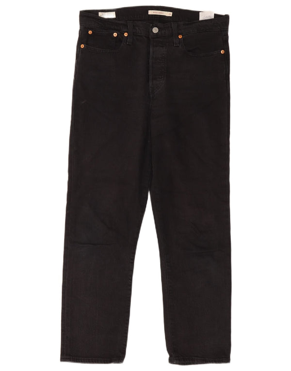 Jeans dritti Wedgie da donna Levi's W29 L28 cotone nero