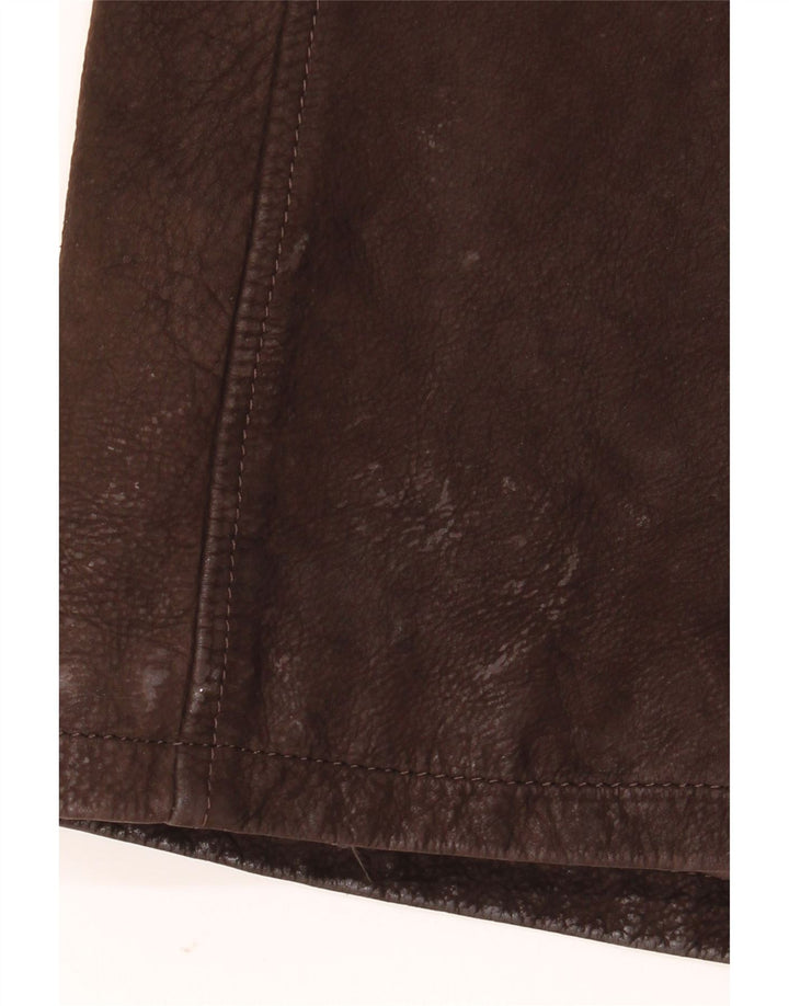 Giacca in pelle vintage da uomo IT 56 3XL Pelle marrone
