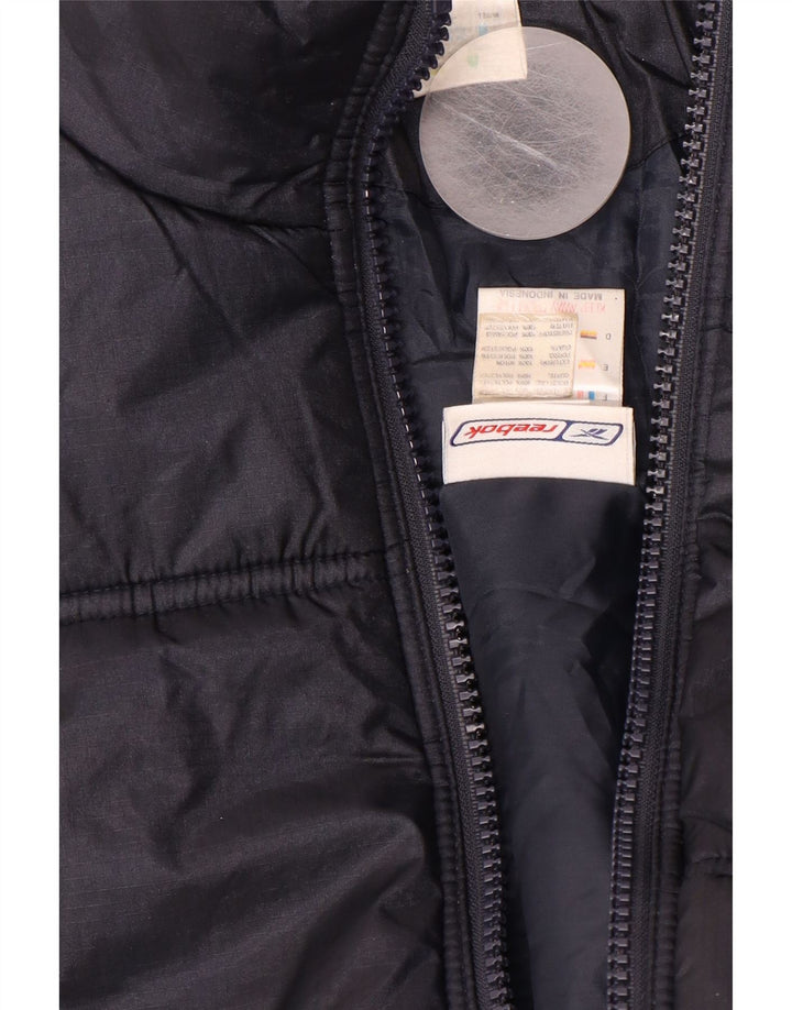 Giacca imbottita REEBOK vestibilità ampia per ragazzi 11-12 anni in nylon blu navy