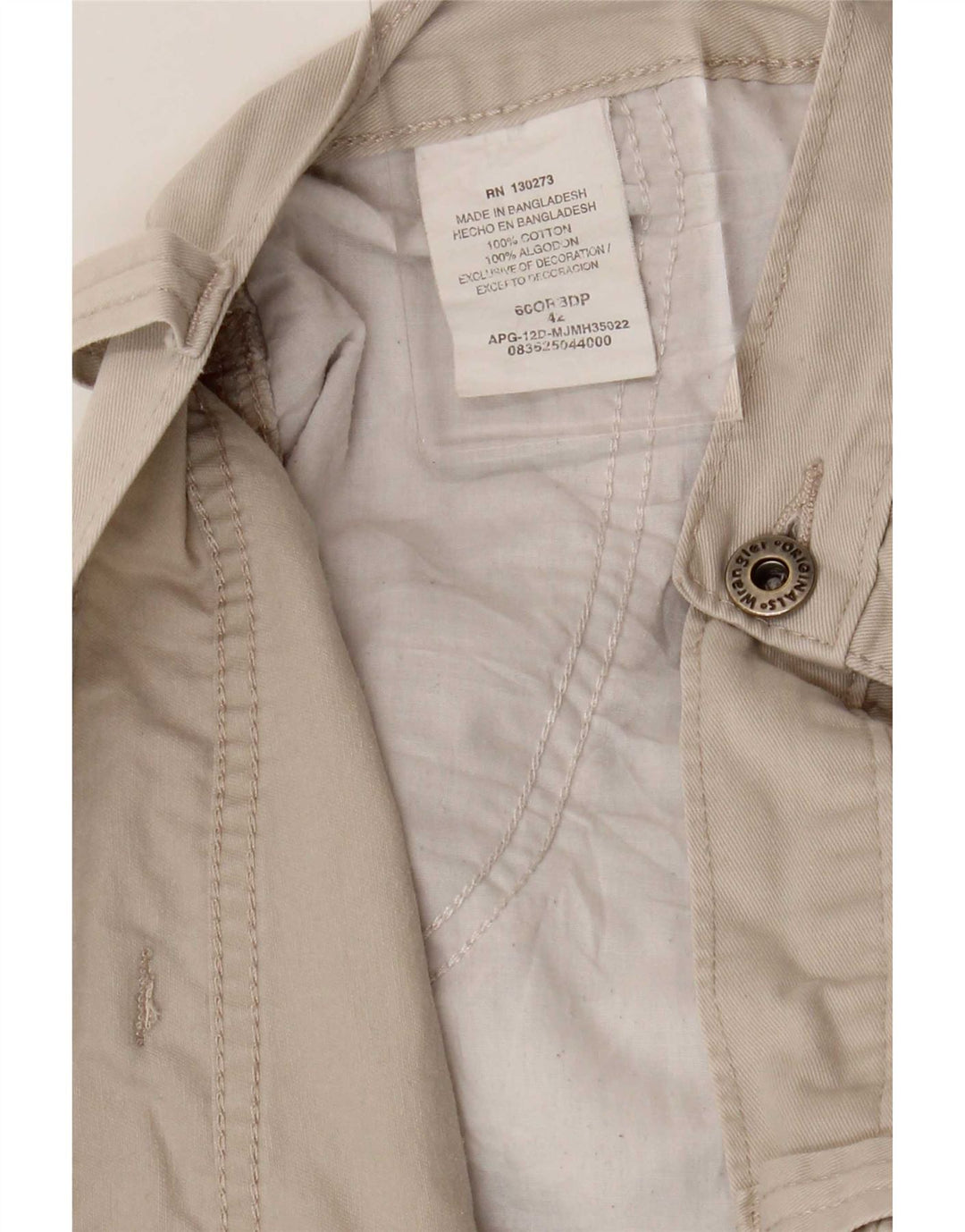 Pantaloncini cargo da uomo Wrangler W42 2XL cotone beige