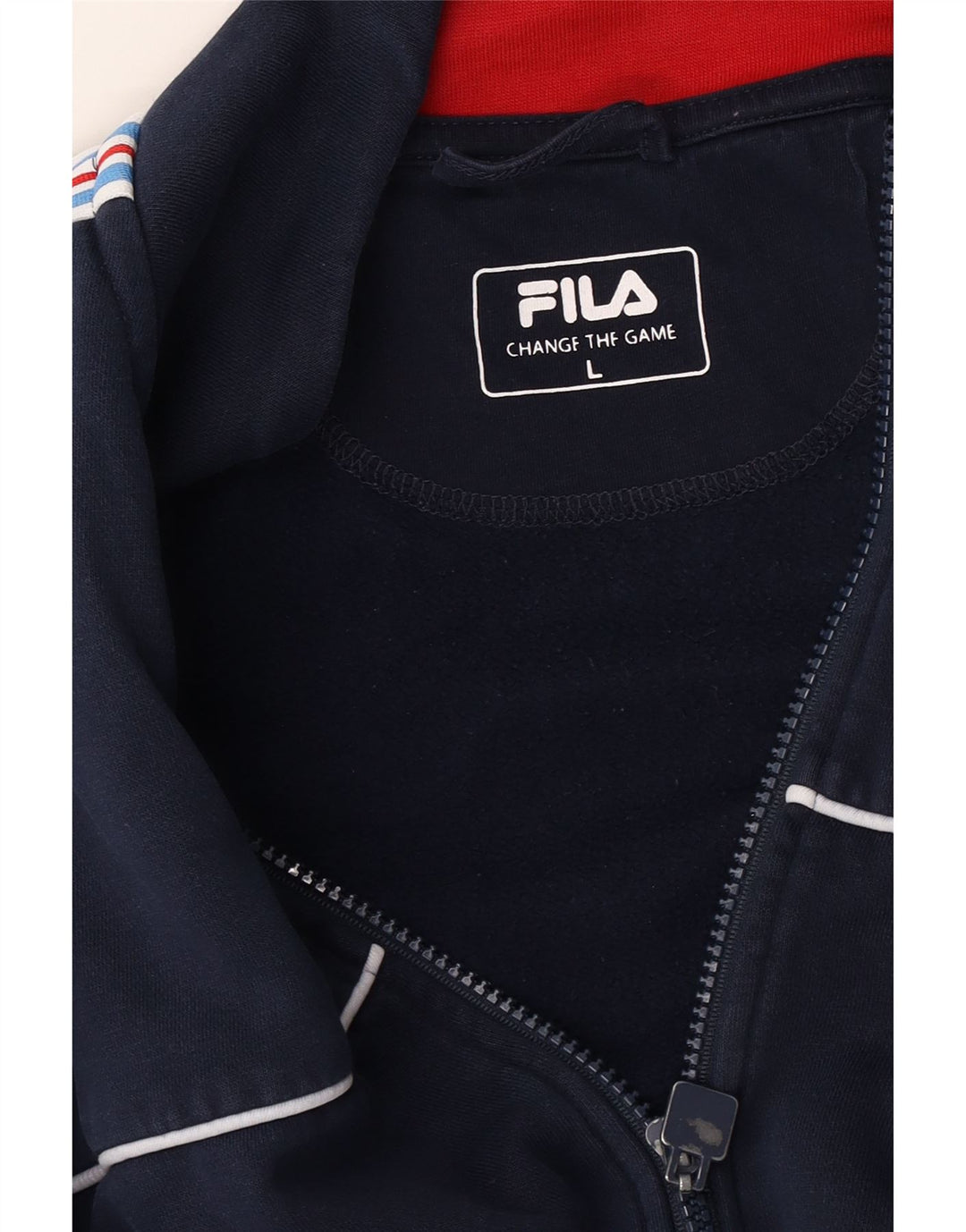 Giacca da ginnastica da uomo Fila, grande, a righe blu navy