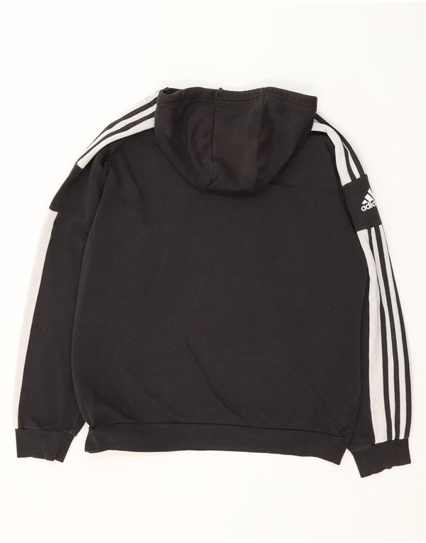 Felpa con cappuccio grafica da uomo Adidas Large in cotone nero