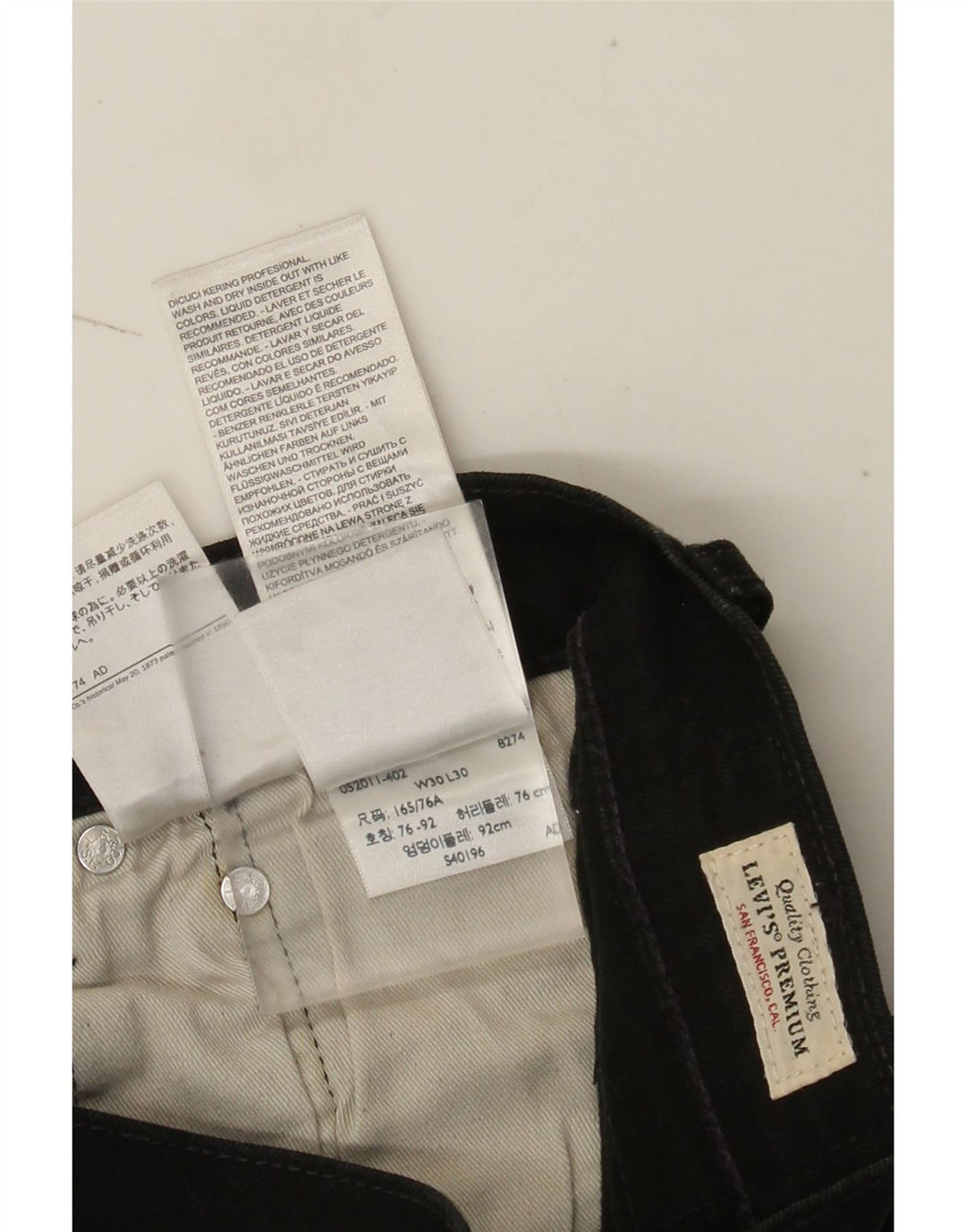 Jeans Levi's Uomo 512 Slim Tapered W30 L30 Cotone Nero