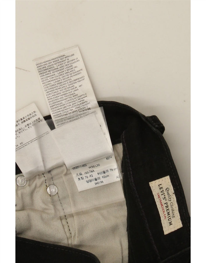 Jeans Levi's Uomo 512 Slim Tapered W30 L30 Cotone Nero