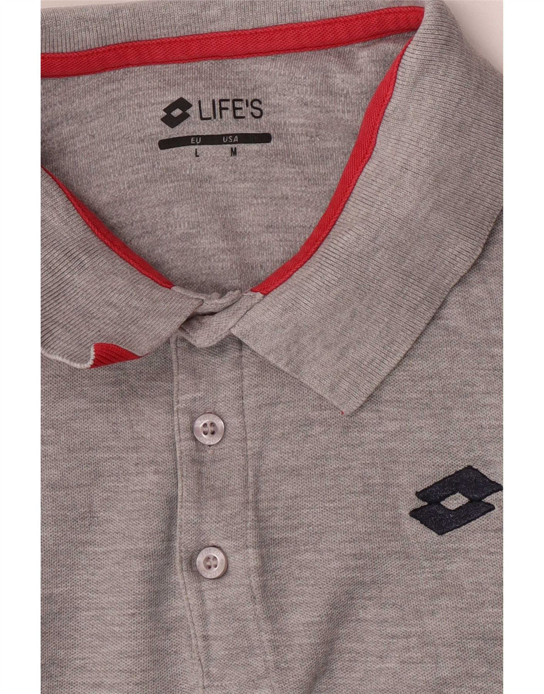 Polo da uomo Lotto Life grigio medio chiazzato