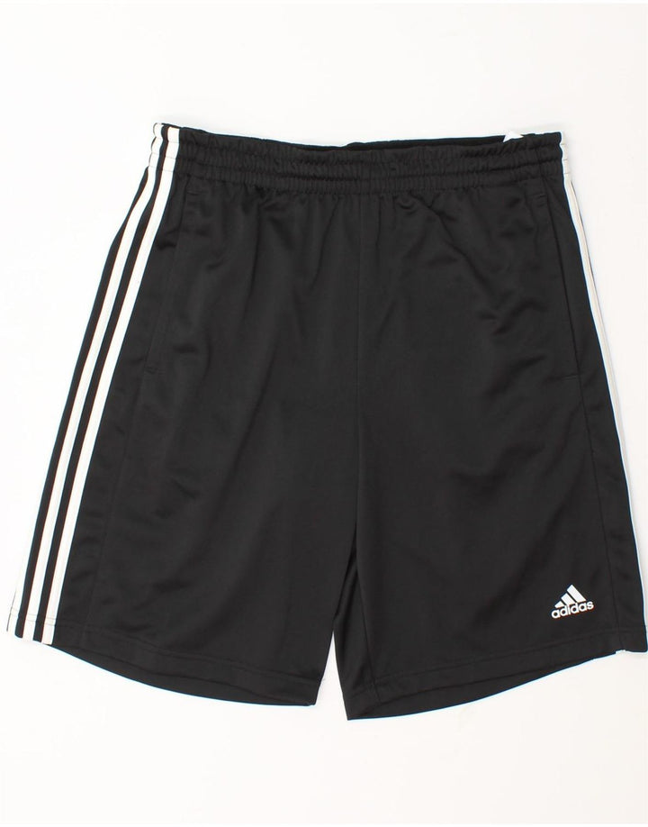 Pantaloncini sportivi da uomo Adidas medi neri in poliestere