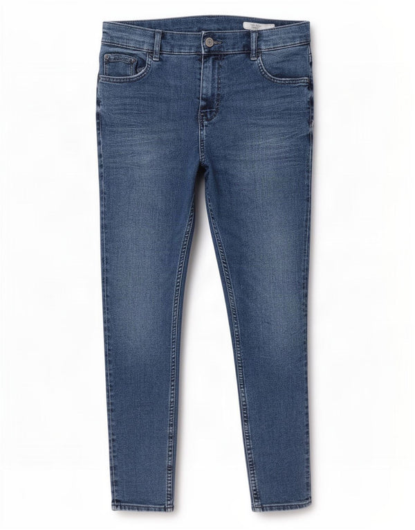 Jeans skinny Marks & Spencer da donna The Ivy Crop UK 14 Large W32 L26 Blu