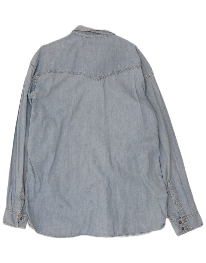 Camicia di jeans da uomo Wrangler XL in cotone blu