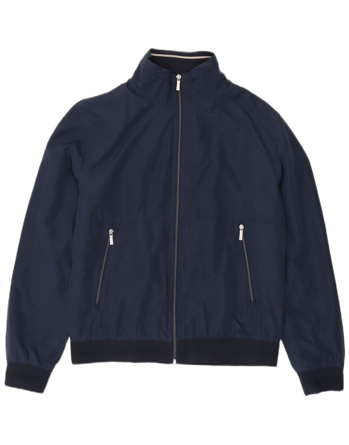 Giubbotto bomber da uomo Zara UK 42 XL poliestere blu navy