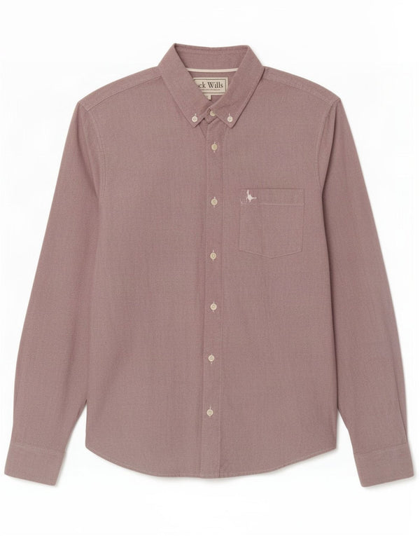 Camicia da uomo Classic Fit Jack Wills piccola in cotone viola