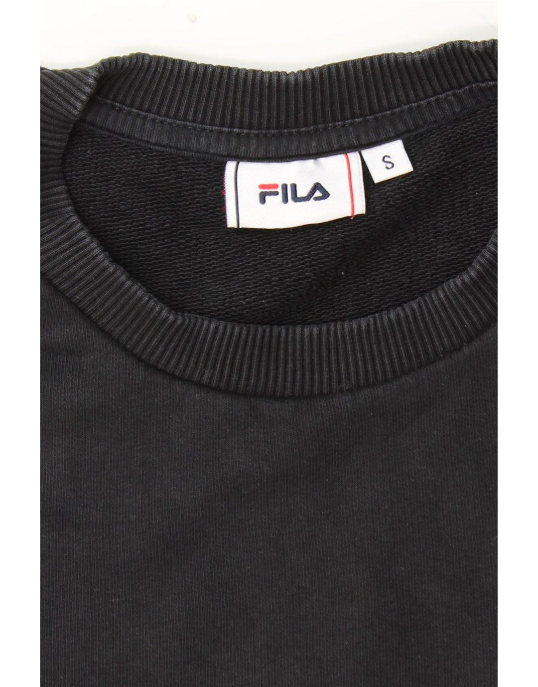 FILA Felpa grafica da uomo Maglione piccolo cotone color block nero
