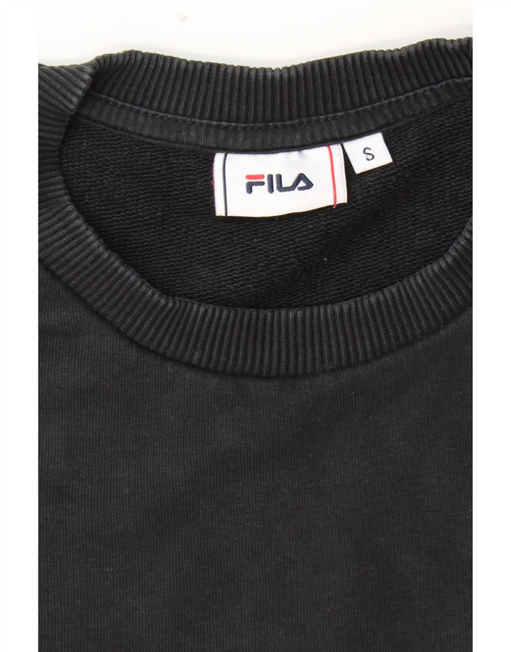 FILA Felpa grafica da uomo Maglione piccolo cotone color block nero