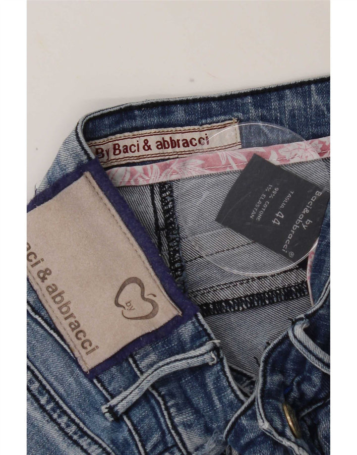 BACI & ABBRACCI Jeans Slim Donna IT 44 Medio W28 L28 Blu Cotone