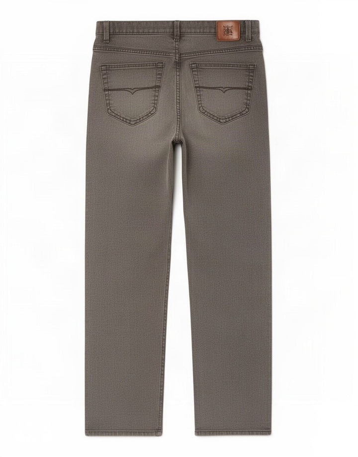 Jeans dritti regolari elasticizzati da uomo Marks & Spencer W34 L31 cotone grigio
