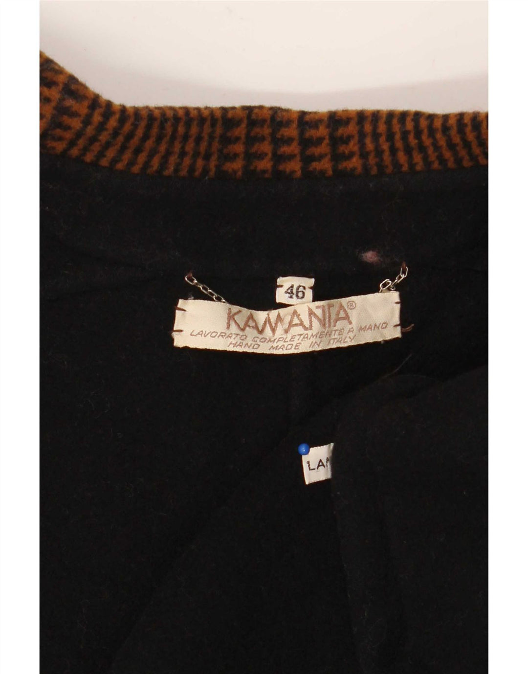 Cappotto doppiopetto da donna Kamanta IT 46 Lana a quadri marroni grandi