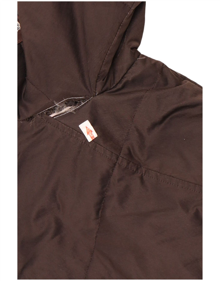 Giacca imbottita oversize con cappuccio da donna Refrigue UK 6 XS poliestere marrone