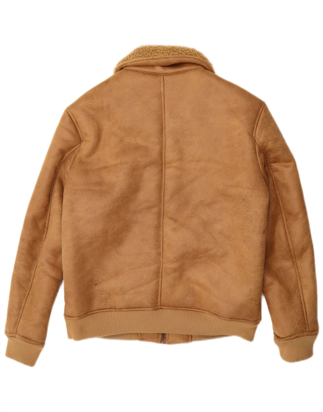 Giacca Sherpa da uomo in pelliccia sintetica Piombo UK 38 Poliestere beige medio