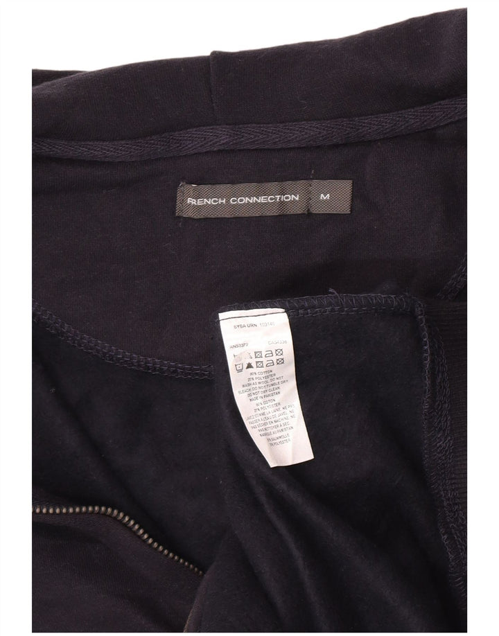 Maglione con cappuccio e zip da uomo French Connection in cotone blu navy medio